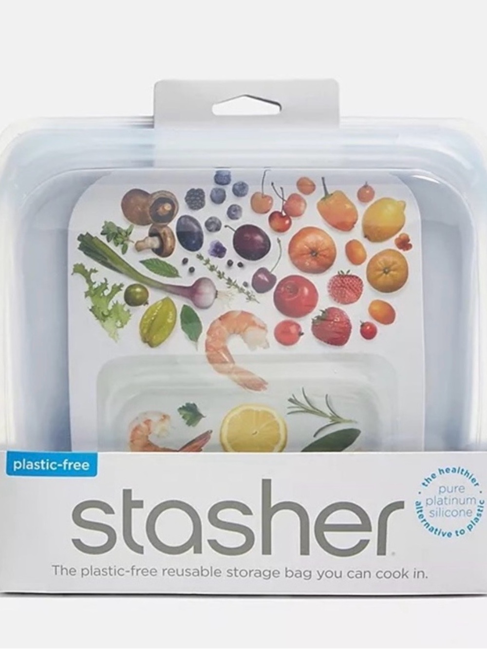 Stasher Reusable Silicone Food Storage Bag — Clear/Translucent